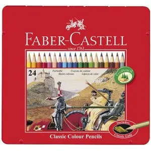 FABER-CASTELL Färgpenna sexkantig pennkropp 24 färger
