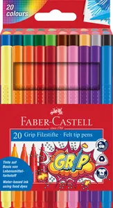 Faber-Castell - Fibre-tip pens Grip Colour Marker set (20 pcs)
