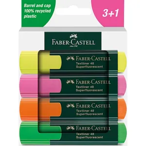 Överstrykningspenna Highlighter TL 48 4-pack Faber Castell