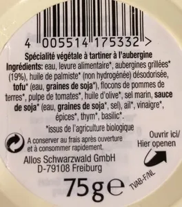 TARTEX AUBERGINES GRILLEES