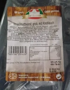 Streichmettwurst grob