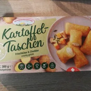 Kartoffeltaschen, Frischkäse & Cheddar