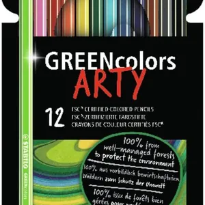 Färgpenna Stabilo Arty GREENcolors 12 färger