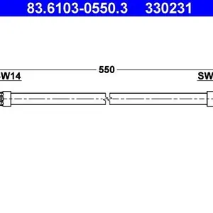 Bromsslang ATE 83.6103-0550.3