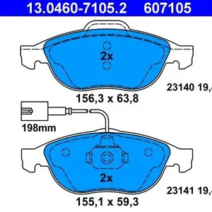 Bromsbelägg ATE 13.0460-7105.2