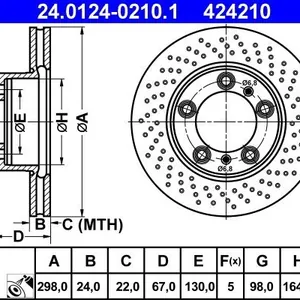 Bromsskiva ATE 24.0124-0210.1