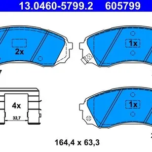Bromsbelägg ATE 13.0460-5799.2
