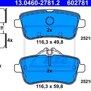 Bromsbelägg ATE 13.0460-2781.2