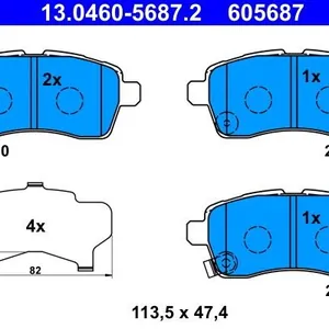 Bromsbelägg ATE 13.0460-5687.2