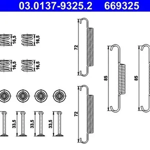 Monteringssats för bromsbackar (parkeringsbroms) ATE 03.0137-9325.2