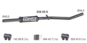 Mittenljuddämpare ERNST 536059
