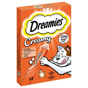 Dreamies Creamy Snacks - Ekonomipack: Kyckling (44 x 10 g)