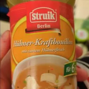 Hühner-Kraftbullion mit zartem Hühnerfleisch