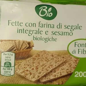 Fette con farina di segale integrale e sesamo