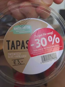 Tapas Tintenfisch Olive-Knoblauch