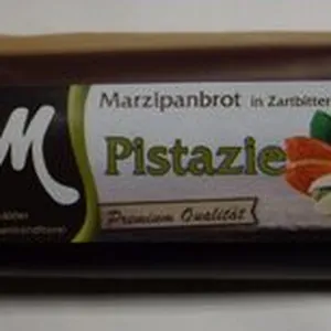 Marzipanbrot mit Zartbitterschokolade Pistazie