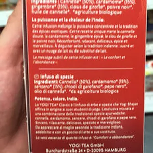 Biologisch classic infusion ayurvédique aux épices