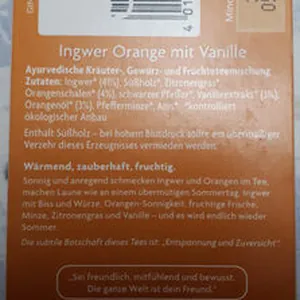 YOGI TEA Ingwer Orange mit Vanille