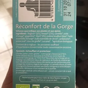 Yogi Tea Réconfort De La Gorge