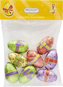 Riegelein - Eight Piece Foil Wrapped Easter Eggs (100G)