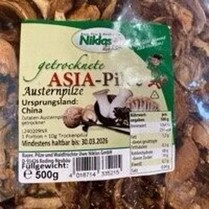 Getrocknete Austernpilze