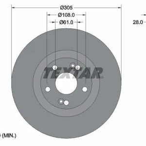 Bromsskiva TEXTAR 92112300