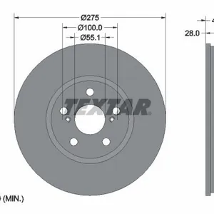 Bromsskiva TEXTAR 92142003