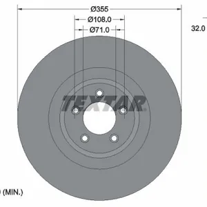 Bromsskiva TEXTAR 92186303