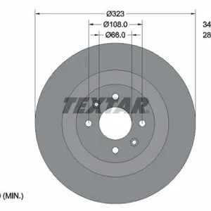 Bromsskiva TEXTAR 92267103