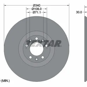 Bromsskiva TEXTAR 92268203