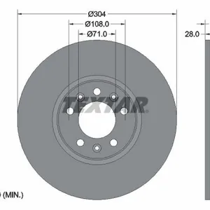 Bromsskiva TEXTAR 92157003