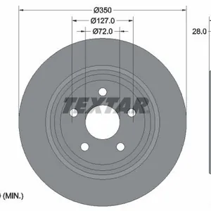 Bromsskiva TEXTAR 92282003