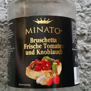 Bruschetta frische Tomaten und Knoblauch
