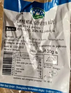 Emmental demeter râpé