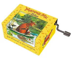 och Kråkan fiskar Gul- Gammaldags speldosa