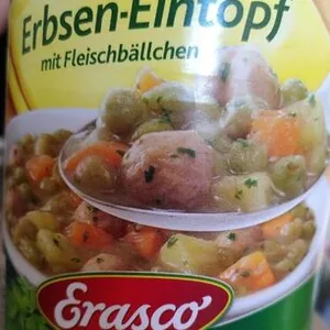 Eintopf Erbsen-Eintopf mit Fleischbällchen