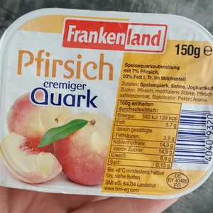 Pfirsich cremiger Quark