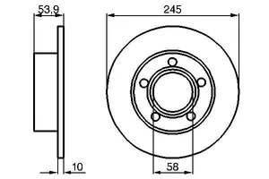 Bromsskiva BOSCH 0 986 478 461