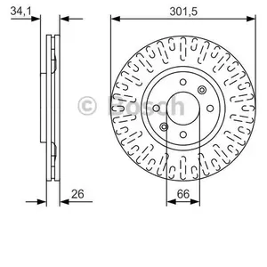 Bromsskiva BOSCH 0 986 479 D36