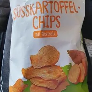 Bio-Süßkartoffelchips mit Meersalz