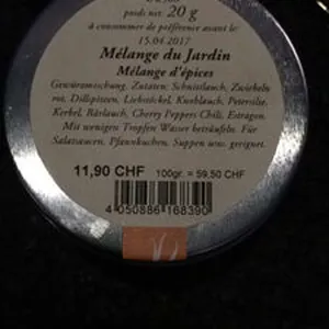 Mélange du Jardin Mélange d'épices