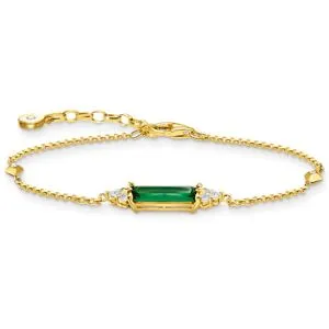 Thomas Sabo armband green stone gold A2018-971-6-L19V
