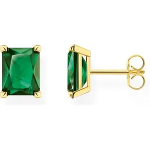 Thomas Sabo Rainbow Heritage green stone gold örhängen H2201-472-6