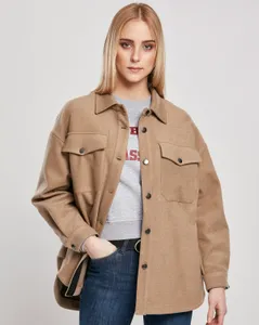 Urban Classics Dame Classic Overshirt Light Ground Beige