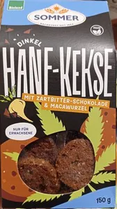 Dinkel Hanf Kekse mit Schokolade und Macapulver