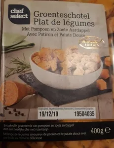 Plat de légumes avec potirons et patates douces