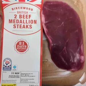 2 Beef Medallion Steaks