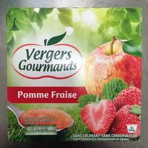 Dessert de fruits pomme fraise