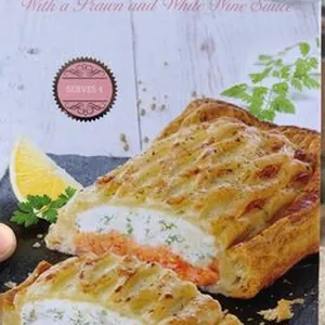 Salmon Wellington with a creamy dill & cheese sauce