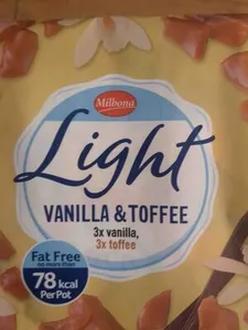 Milbona light vanilla & toffee yoghurt